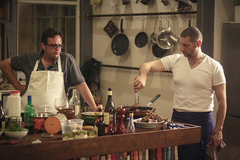 Chefs Kamel Hashlamon and Assaf Granit were planning on starting a new culinary conversation about precise Palestinian food, part of last season's Jerusalem Season of Culture (Courtesy Jerusalem Season of Culture)