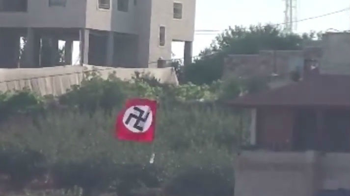 Un drapeau nazi hissé près de Hébron 