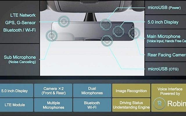 Prototype of the interactive rear-view member developed by Robin Labs and Pioneer (Photo credit: Courtesy)