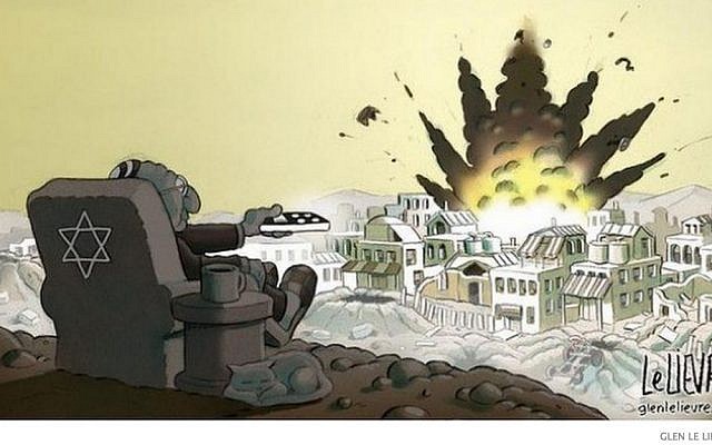 A screenshot of Glen Le Lievre's contentious cartoon in the Sydney Morning Herald.