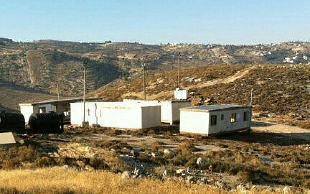 An outpost established in the Etzion Bloc after the killing of three Israeli teens in June (photo credit: Gush Etzion Regional Council)