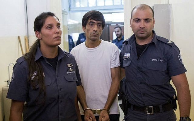 Wail Karame arrives for a hearing at the Jerusalem Magistrates Court on August 26, 2014. (photo credit: Yonatan Sindel/Flash90)