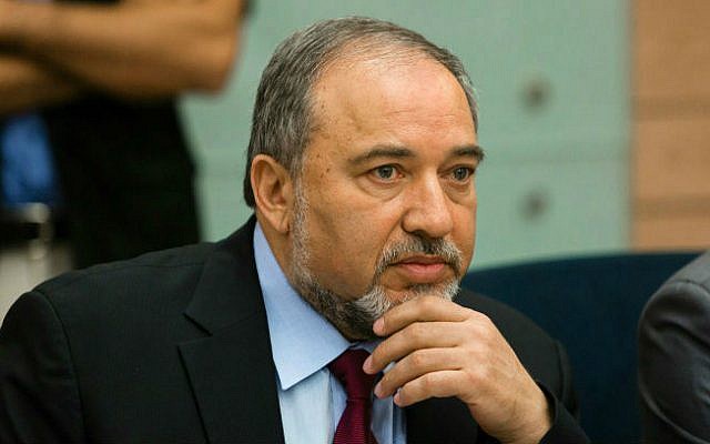 Foreign Minister Avigdor Liberman speaking at a meeting in the Knesset to discuss Operation Protective Edge, on August 4, 2014. (photo credit: Flash90)
