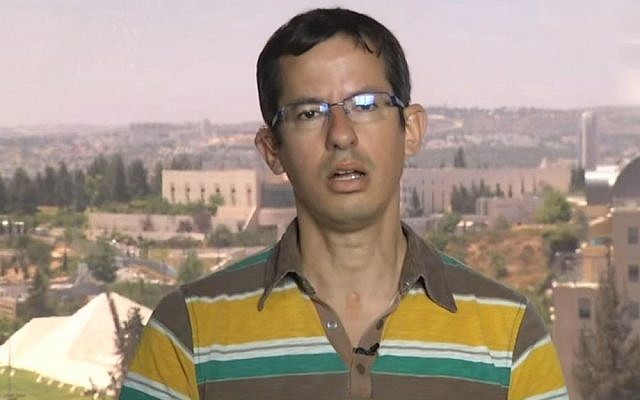 B'Tselem director Hagai El-Ad. (Screen capture: YouTube)