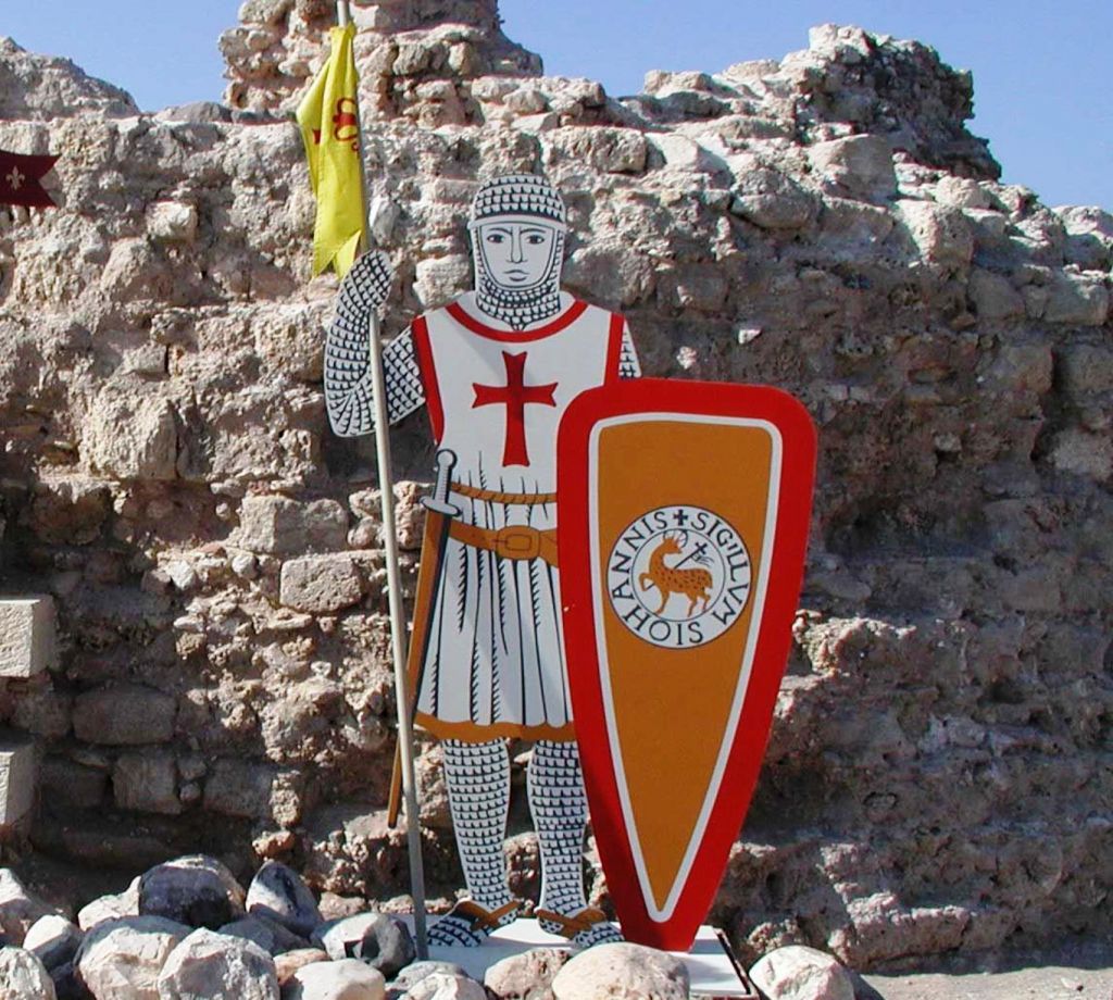 A statue of a crusader at Apollonia (photo credit: Shmuel Bar-Am)