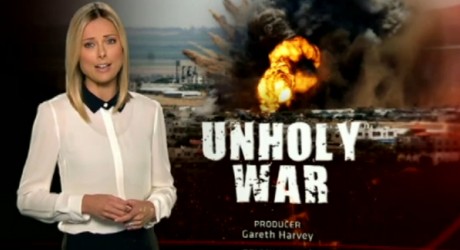Screen shot of Australian program 60 Minute's 'Unholy War' story.