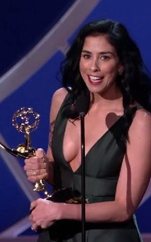 Comedienne Sarah Silverman received an Emmy for her HBO comedy special 'Sarah Silverman: We are Miracles.' (photo credit: YouTube screen capture) 