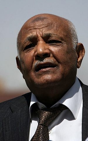 Yemeni Prime Minister Mohammed Basindawa, September 26, 2012. (photo credit: AFP/MOHAMMED HUWAIS)