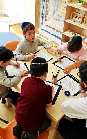 Group learning at Lamplighters Yeshiva. (courtesy)