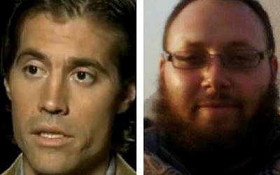 Slain US journalists James Foley, left, and Steven Sotloff, right. Both were executed by the Islamic State jihadist group two weeks apart in late August and September 2014.