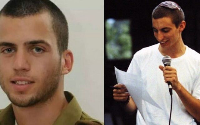 IDF soldiers Oron Shaul (left) and Hadar Goldin (right) (Flash90)