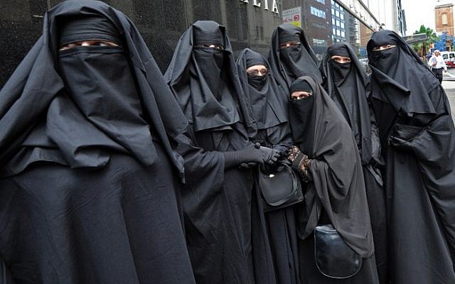 Illustrative photo of Muslim women wearing burqas (AFP/Torsten Blackwood/File)