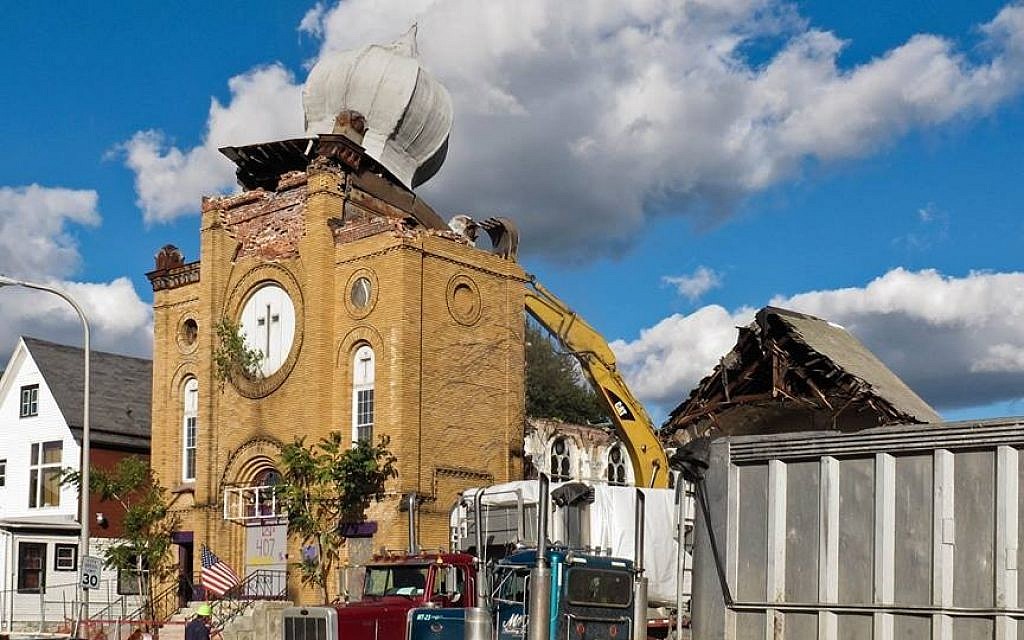 kaptajn Rudyard Kipling Clancy Historic Buffalo synagogue building demolished | The Times of Israel