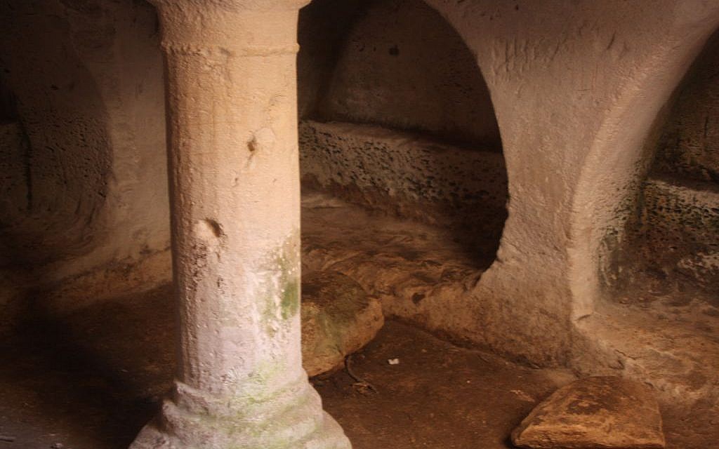 The cave of the column at Burgin (Photo credit: Shmuel Bar-Am)
