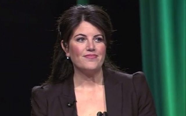 Screenshot from Monica Lewinsky's first speech in 13 years to Forbes' Under 30 Summit, Monday, October  20, 2014.