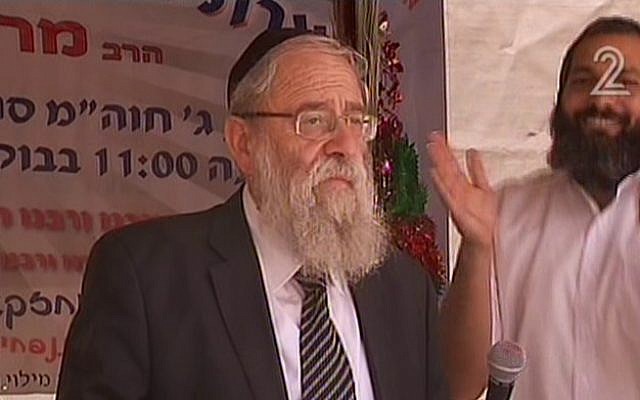 Rabbi Aryeh Stern  (Screen capture: Channel 2)