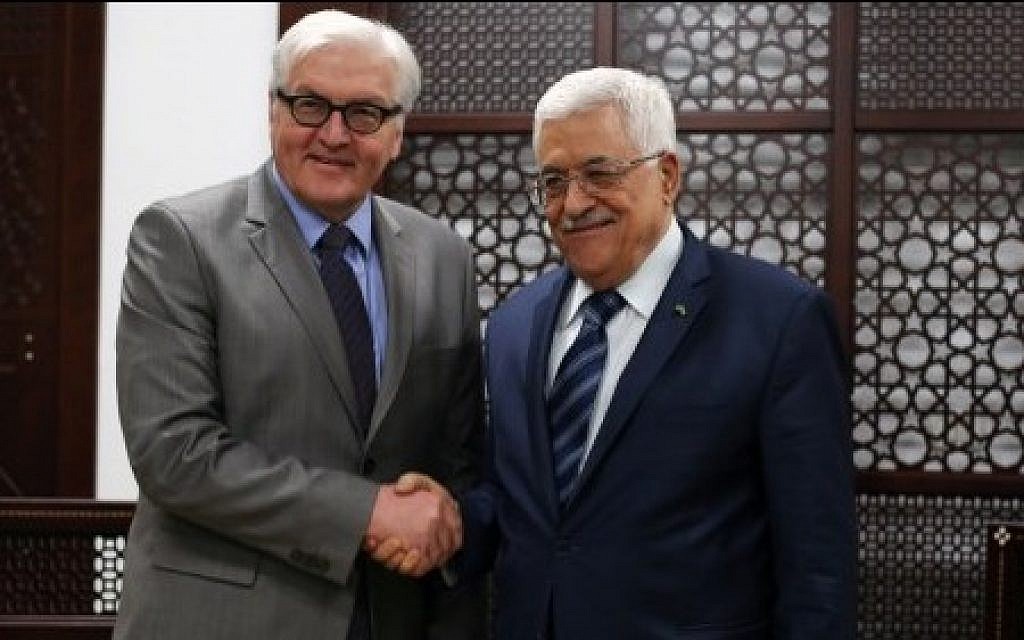 On West Bank visit, German FM hails easing of tensions | The Times of ...