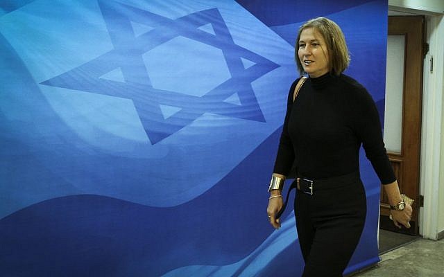Justice Minister Tzipi Livni before the weekly cabinet meeting on Sunday, November 16, 2014 (photo credit: Amit Shabi/POOL)