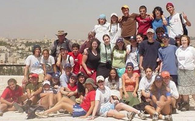Illustrative: American Hebrew Academy kids on a hike in Israel. (Courtesy)