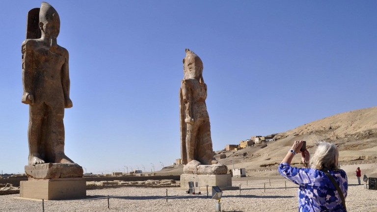 Colossal statue of Amenhotep III, known as Agamemnon in Luxor
