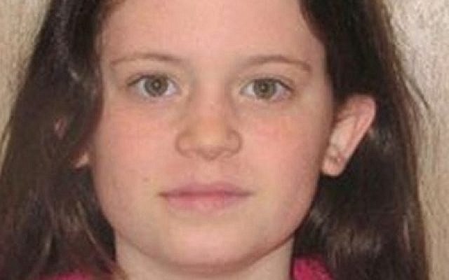 Ayala Shapira,11, was seriously injured in a firebomb attack on December 25, 2014 while riding in the car with her father near the West Bank settlement of Maale Shomron. (Photo: courtesy)
