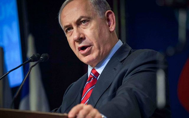 Prime Minister Benjamin Netanyahu at a press conference held in Jerusalem, December 17, 2014. (Emil Salman/POOL/FLASH90)