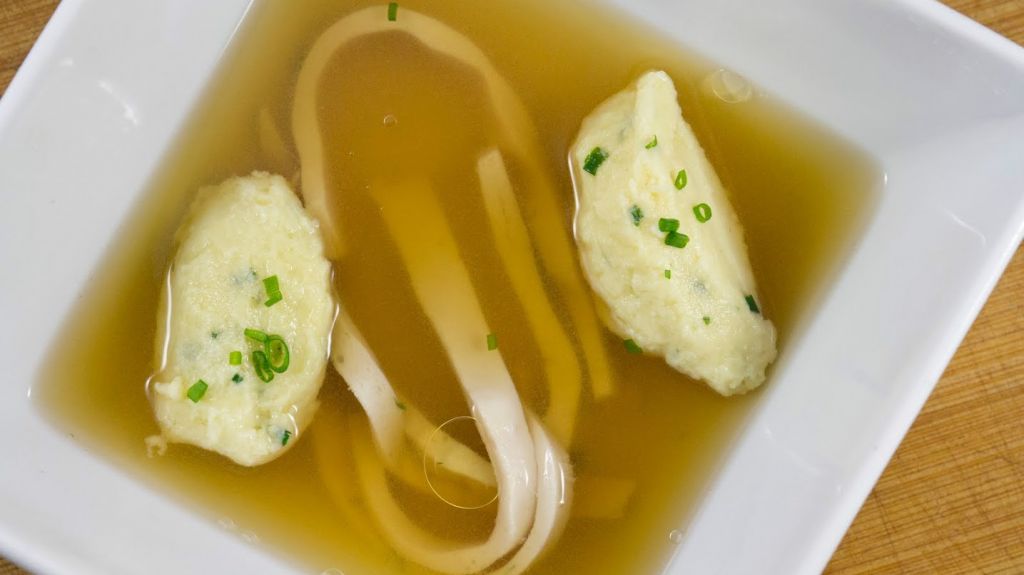 A modernist take on chicken noodle soup in which the chicken literally is the noodle. (courtesy)