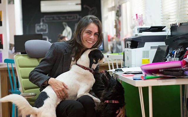 Wooof CEO Yael Broitman, with her own dog (Photo credit: Courtesy)