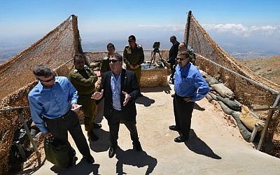 Ashton Carter touring an Israel Defense Forces' position in northern Israel in 2013 (photo credit: US Department of Defense)