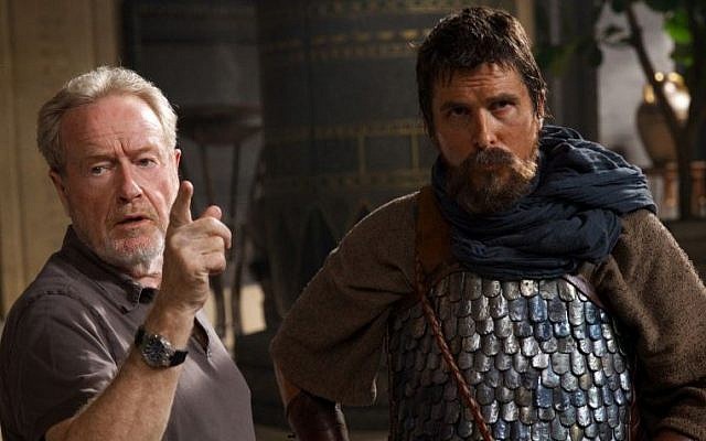 Ridley Scott directing Christian Bale on the set of 'Exodus: Gods and Kings.' (20th Century Fox)