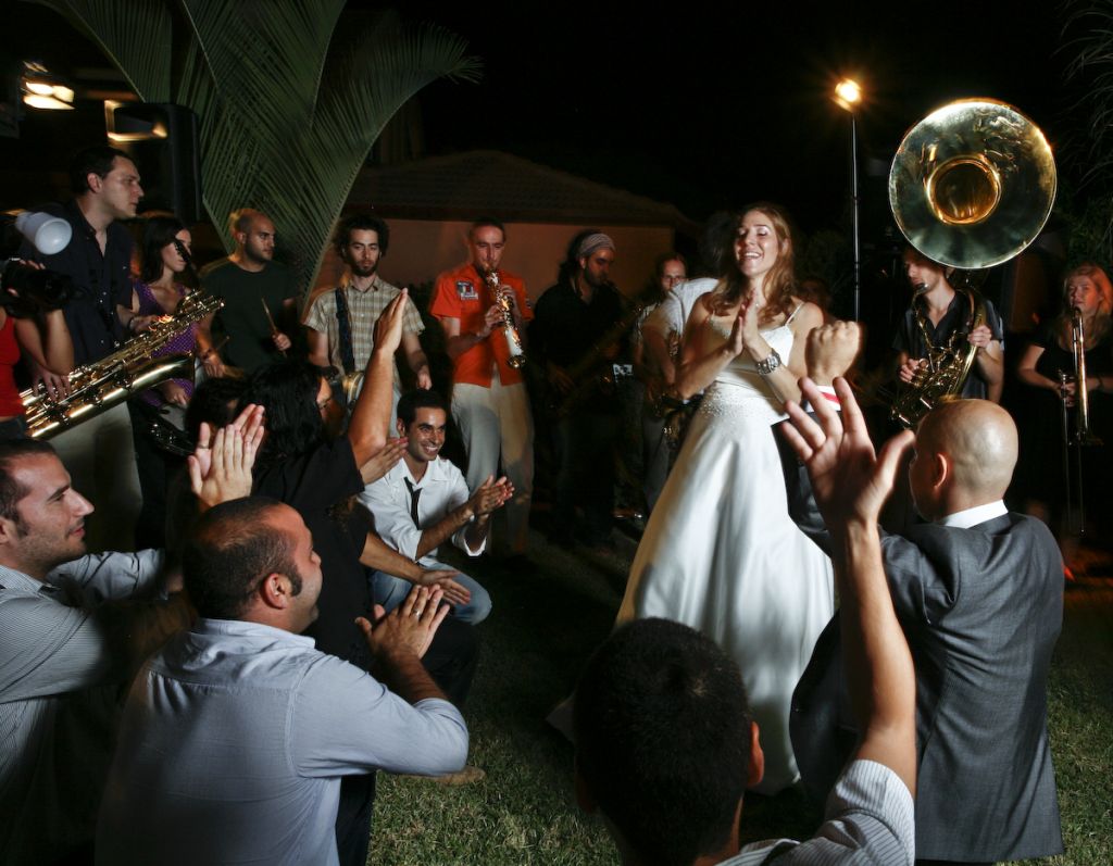 At Laura and Avi's Sderot wedding (Courtesy Laura Bialis)