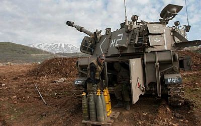 File: IDF artillery seen preparing to return fire into southern Lebanon following a Hezbollah strike on an IDF patrol that killed two soldiers in the northern Mount Dov region along the Israel-Lebanon border, January 28, 2015. (IDF Spokesperson)