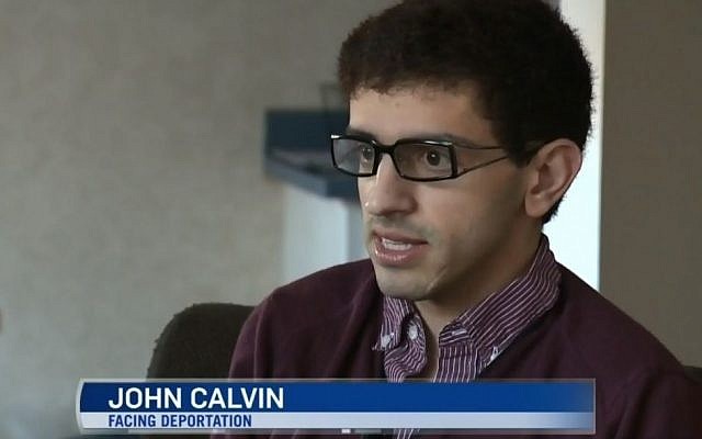 John Calvin, a gay, Christian Palestinian asylum seeker, who currently resides in Canada, says he fears for his life after he was issued a deportation order on December 31, 2014. (Photo credit: CTV News Edmonton screen shot)