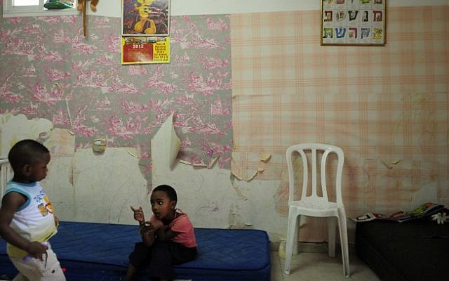 Illustrative photo of a day-care facility in an apartment in the Shapira neighborhood of southern Tel Aviv, on May 14, 2012 (photo credit: Tomer Neuberg/Flash90)