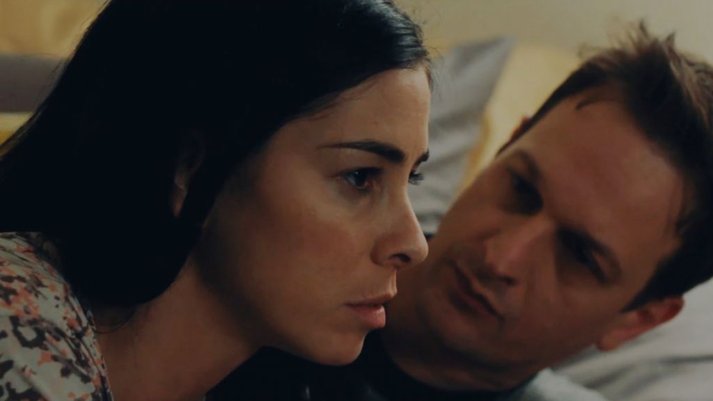 Sarah Silverman, shown here with co-star Josh Charles, aims to break out as a dramatic actress in 'I Smile Back.' (photo credit: Eric Lin/JTA)