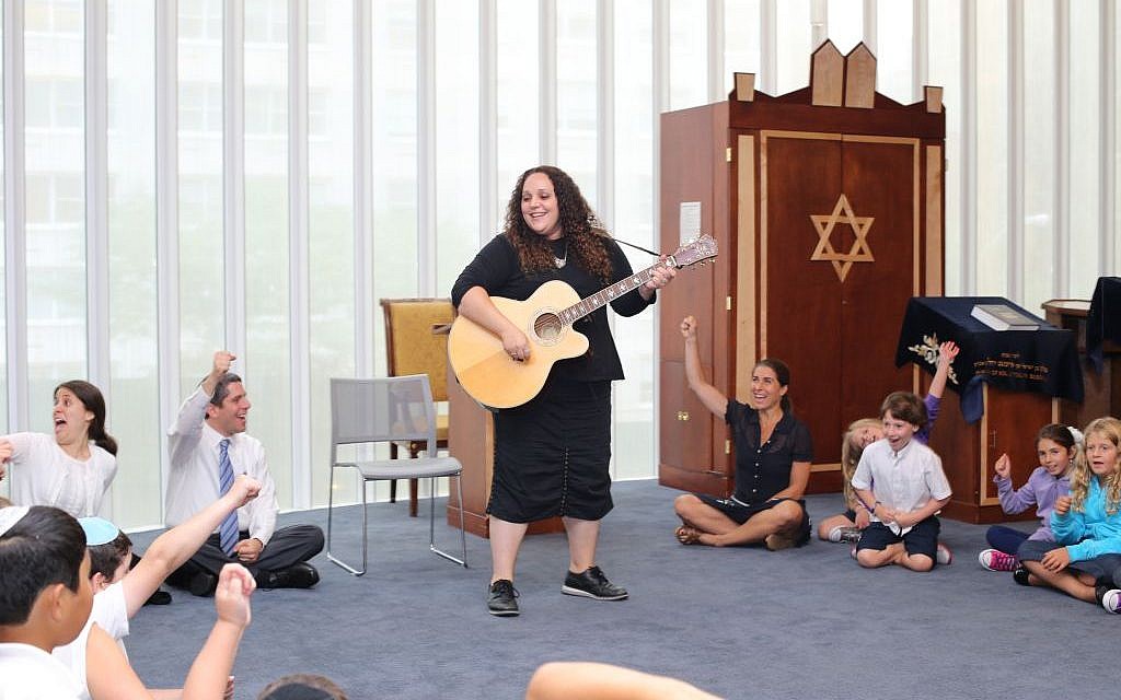 Shefa students and teachers preparing for Shabbat with music and song. (The Shefa School/via JTA)