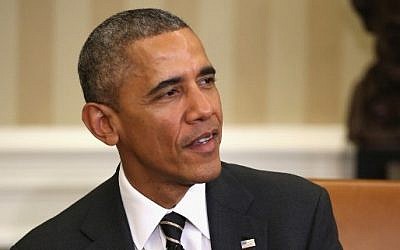 US President Barack Obama, March 19, 2015 (photo credit: AFP/Chris Jackson/Getty Images North America)