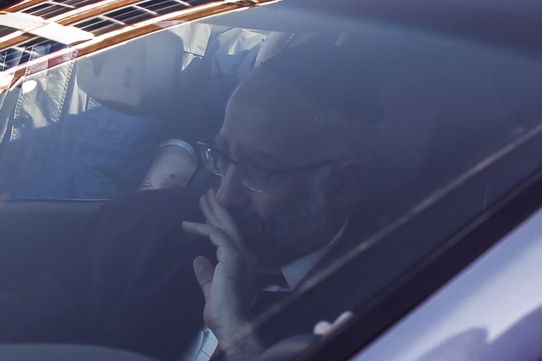  Gabriel Sassoon is driven away after the funeral for his seven children that died in a house fire on March 22, 2015 in the Brooklyn borough of New York City. (photo credit: Kena Betancur/Getty Images/AFP)