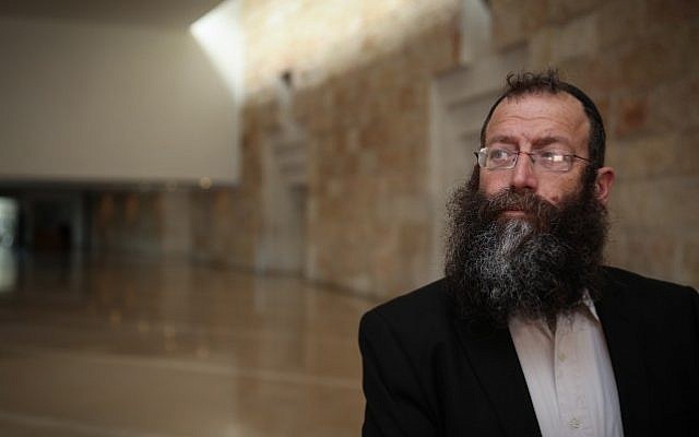 Extreme right politician Baruch Marzel at the Supreme Court in Jerusalem, February 17, 2015. (Hadas Parush/Flash90)