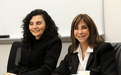Co-directors of The Tectonic Leadership Center, Jewish fashionista Brenda Naomi Rosenberg and Muslim scientist Samia Moustapha Bahsoun present at the Holocaust Memorial Center in Farmington Hills Michigan. (courtesy)