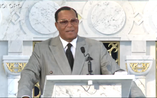 Nation of Islam leader Louis Farrakhan speaking at a Chicago mosque, March 1, 2015.  (Photo credit: YouTube screenshot)