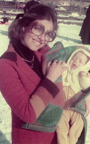 Dan Shadur as an infant in Tehran with his mother, Nili, 1978 (photo credit: Courtesy JTA / Avi Shadur)
