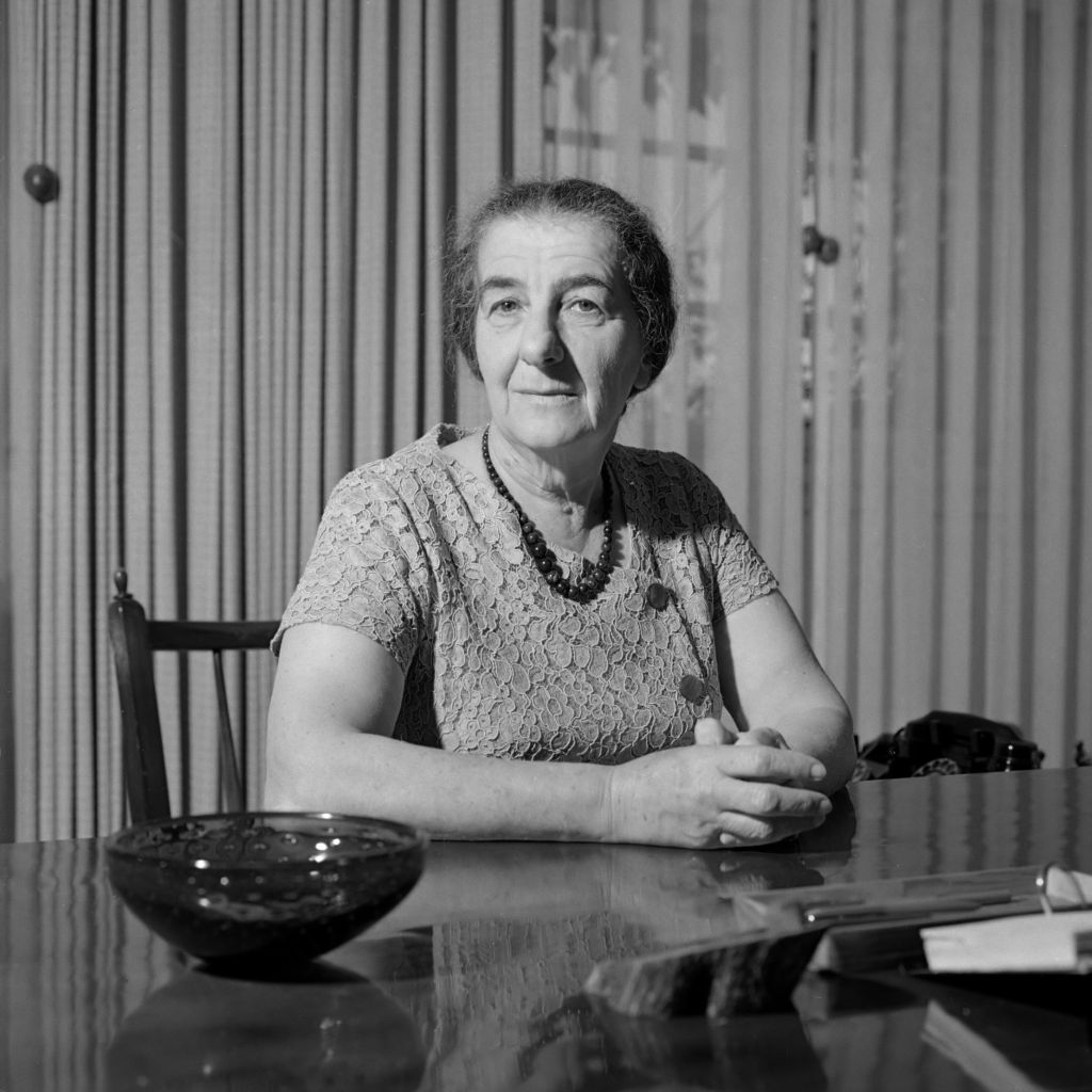 Golda Meir, shown in January 1964, was not the world's first female prime minister. (Wikimedia Commons/JTA)