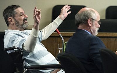 Frazier Glenn Miller appears in court at the Johnson County Courthouse, in Olathe, Kan. on March 27, 2015, where he asked for his right to a speedy trial.  (Photo credit: John Sleezer/The Kansas City Star via AP)