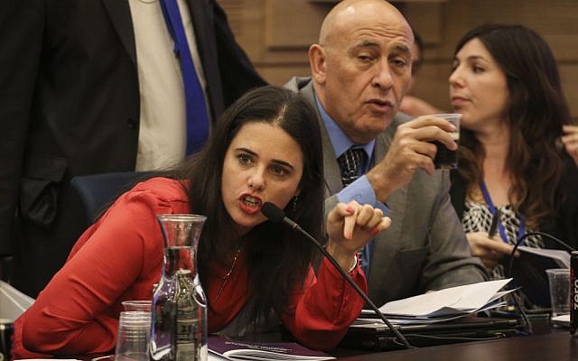 Ayelet Shaked at the Knesset on November 10, 2014. (Photo credit: Hadas Parush/Flash90)