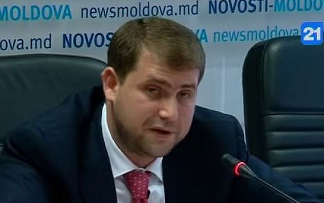 Israeli-born Moldovan businessman Ilan Shor. (screen capture: YouTube/tvc21channel)