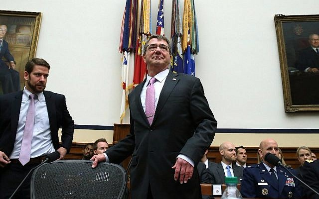 Defense Secretary Ashton Carter appears before the House Armed Services Committee on Capitol Hill, June 17, 2015 in Washington, DC. (Mark Wilson/Getty Images/AFP)