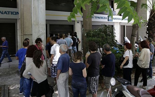 Greece imposes capital controls, banks to remain shut | The Times of Israel