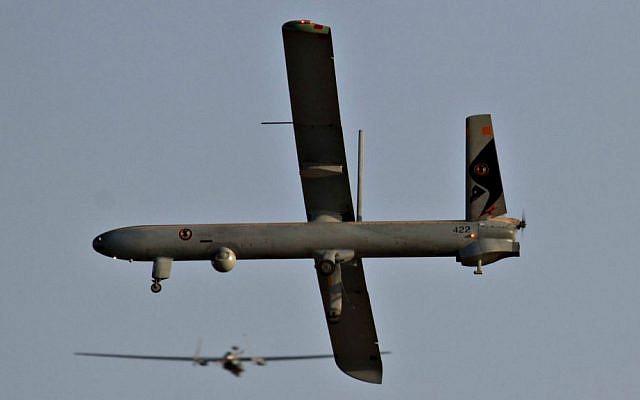 Illustrative photo of a UAV, June 2010. (Ofer Zidon/ Flash90)