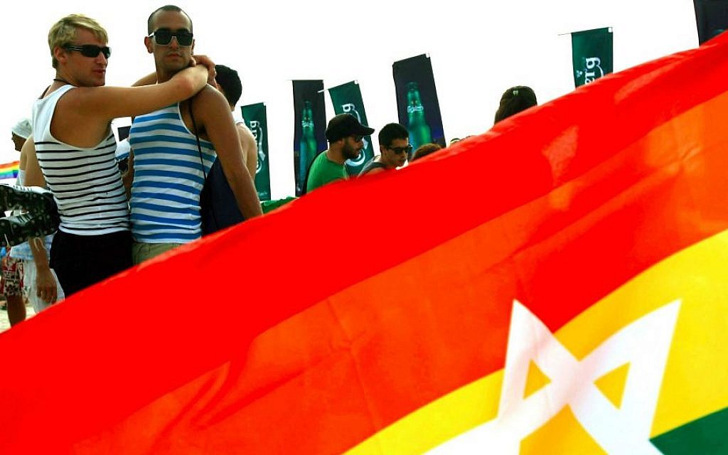 At a recent Gay Pride parade in Tel Aviv (Omer Messinger/Flash 90)